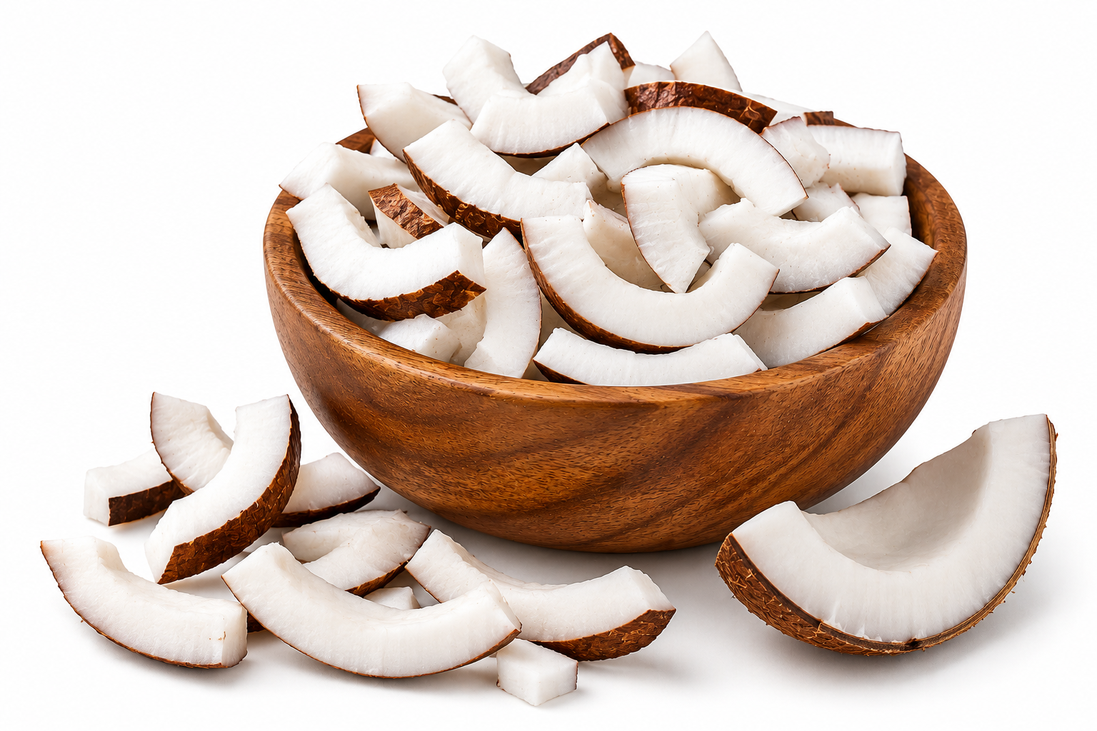 Dry coconut pieces